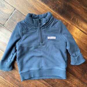 Vineyard Vines Kids Half-Zip Sweatshirt in Dark Blue
